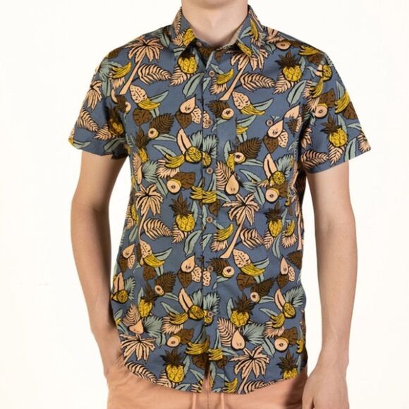 Ditch Plains Sz XL Pineapple Island Button Down - Picture 1 of 14